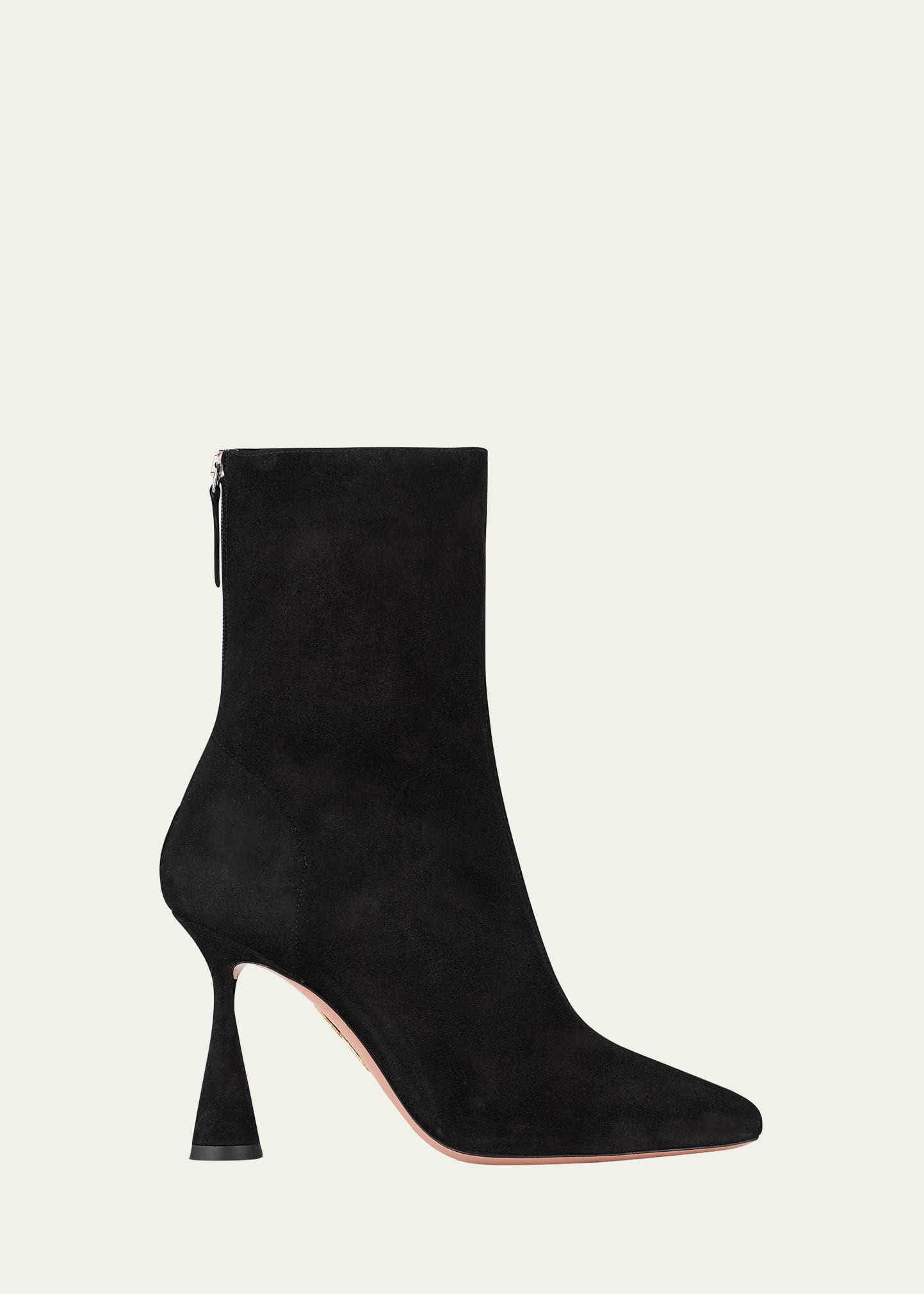 Aquazzura Amore Suede Zip Ankle Booties | Bergdorf Goodman