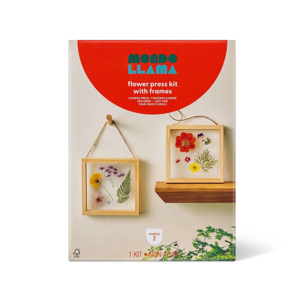 Floral Press with Frame Wood Craft Kit - Mondo Llama™ | Target