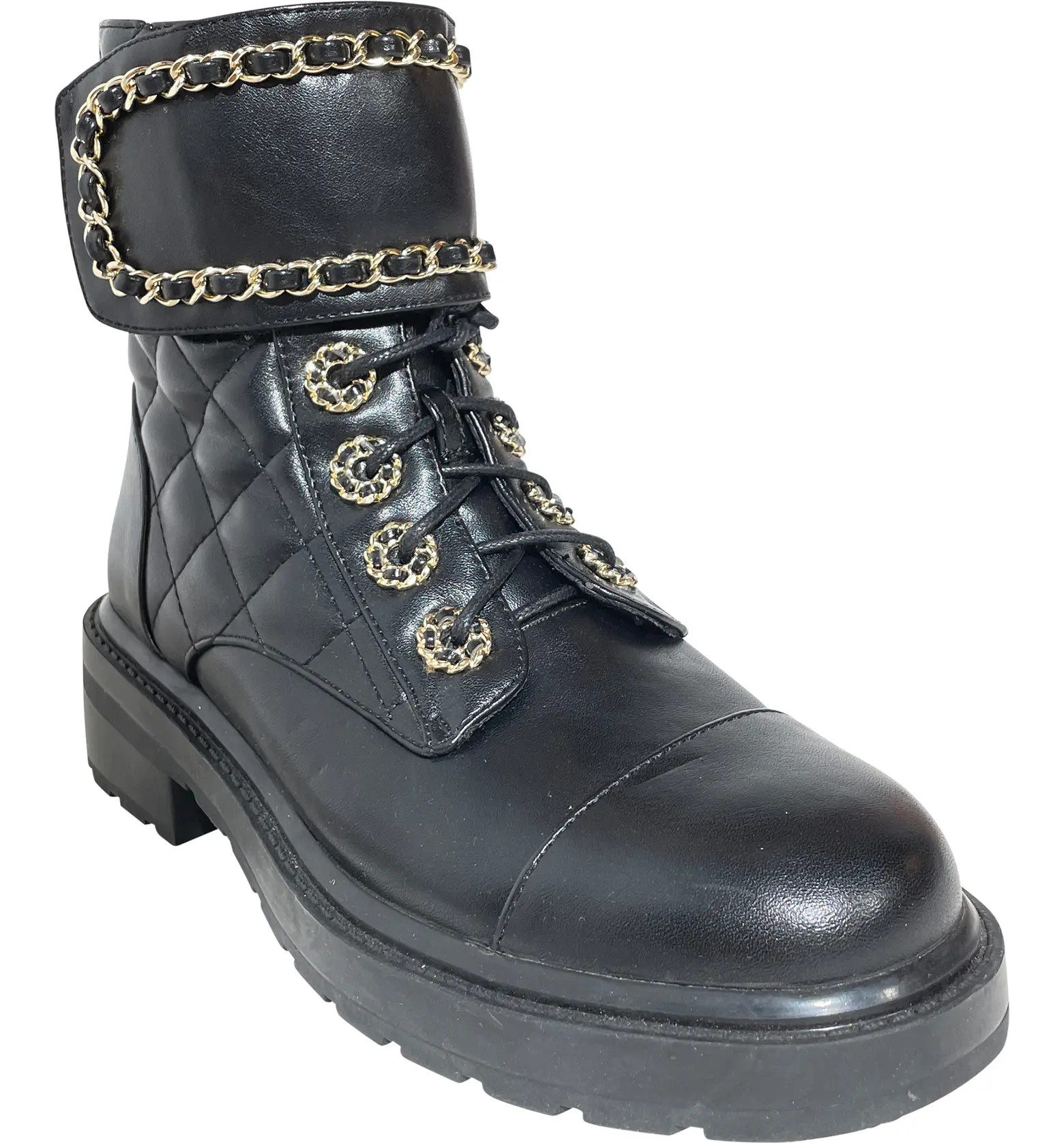 AZALEA WANG Fetty Faux Leather Combat Boot | Nordstrom | Nordstrom
