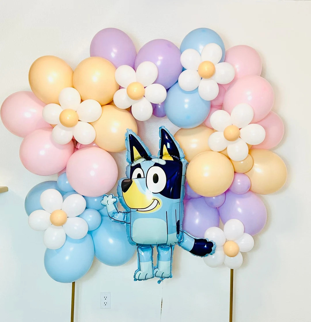 Blue Dog Birthday, Pastel Balloon Garland, Daisy Balloon Garland Pastel Puppy Party Puppy Party f... | Etsy (US)