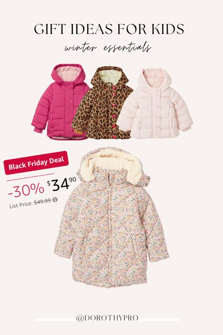 Amazon Black Friday deal!!! 🚨  these Winter coats and jackets for baby, toddler & kids are highly rated & on sale for 30% off! Gigi is getting the floral puffer jacket for my toddler and 7 year old! It is SO cute but selling quickly!! They have all the winter coats you need- heavy weight, lightweight, puffer jackets, fleece jackets, puffer vests, you name it! Linking my 5 year old son’s heavyweight coat too! 30% today! #ltkbaby #ltksalealert #ltkfamily

#LTKGiftGuide #LTKCyberWeek #LTKkids