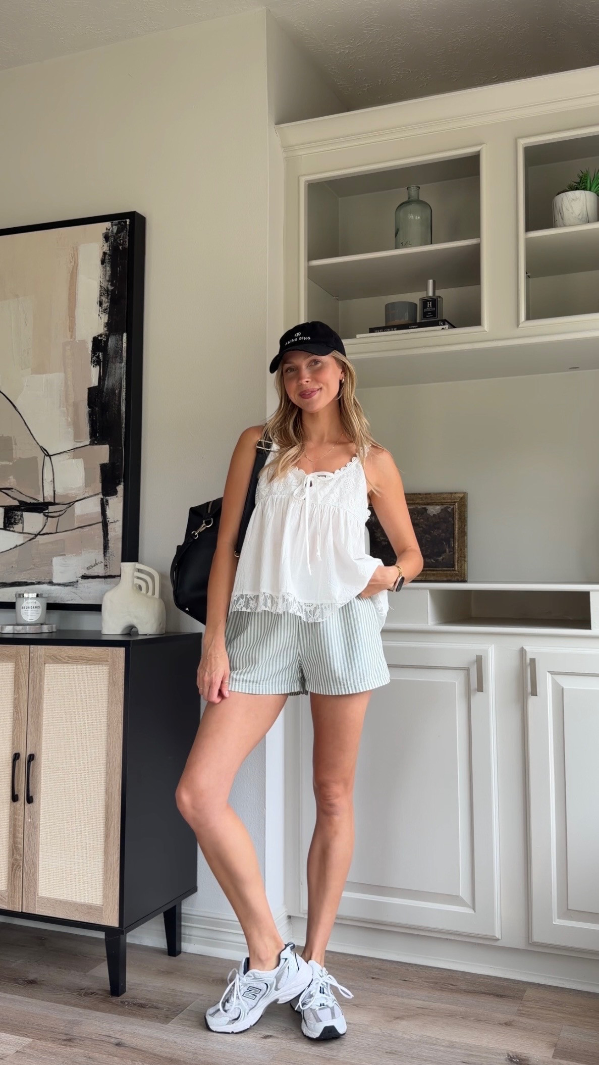 Summer capsule outfit | S in tank, M boxer shorts  

 #LTKootd #LTKmomlife