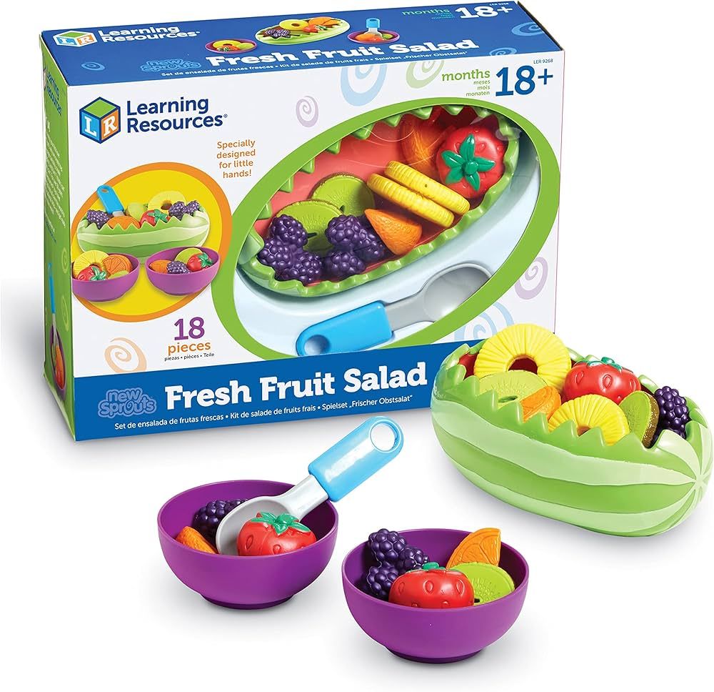 Learning Resources New Sprouts Fresh Fruit Salad Set - 18 Pieces, Ages 18+ Months Pretend Play Fo... | Amazon (US)