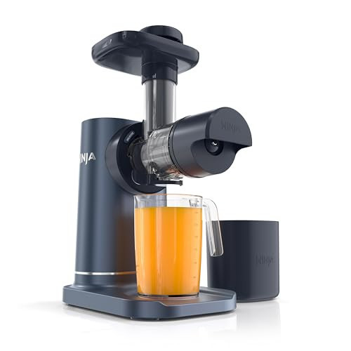 Ninja NeverClog Cold Press Juicer | Powerful Electric Slow Masticating Juicer with Pulp Control | XL Capacity | 24 oz. Juice Jug & 36 oz. Pulp Container | Dishwasher Safe | Navy | 150W | JC151​NV | Amazon (US)