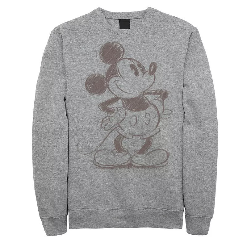 Disney's Mickey Mouse Pencil Sketch Original Men's Sweatshirt, Size: XXL, Athletic Grey | Kohl's