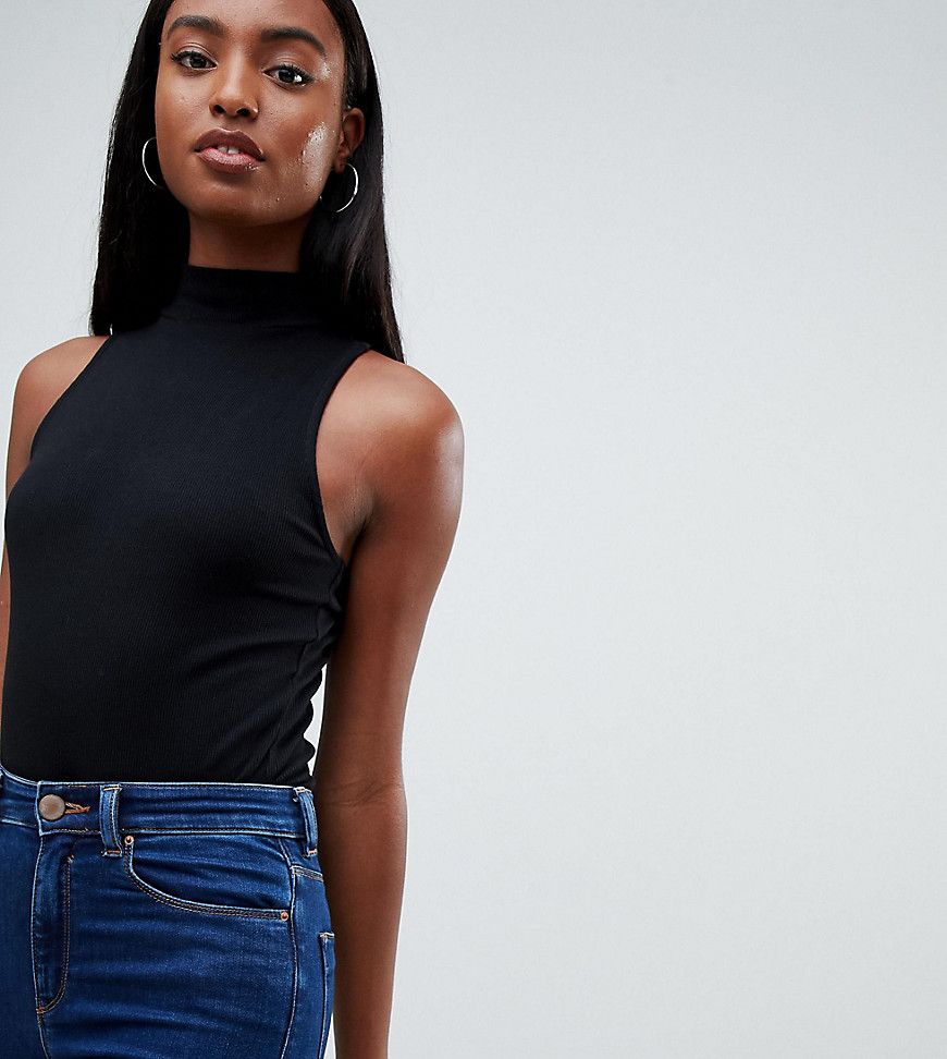 ASOS DESIGN Tall sleeveless body with turtleneck in black - Black | ASOS US