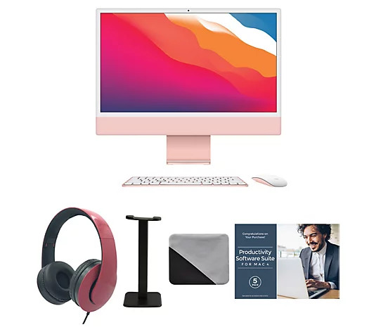 Apple iMac 24" M1 256GB with Voucher and Accessries - QVC.com | QVC