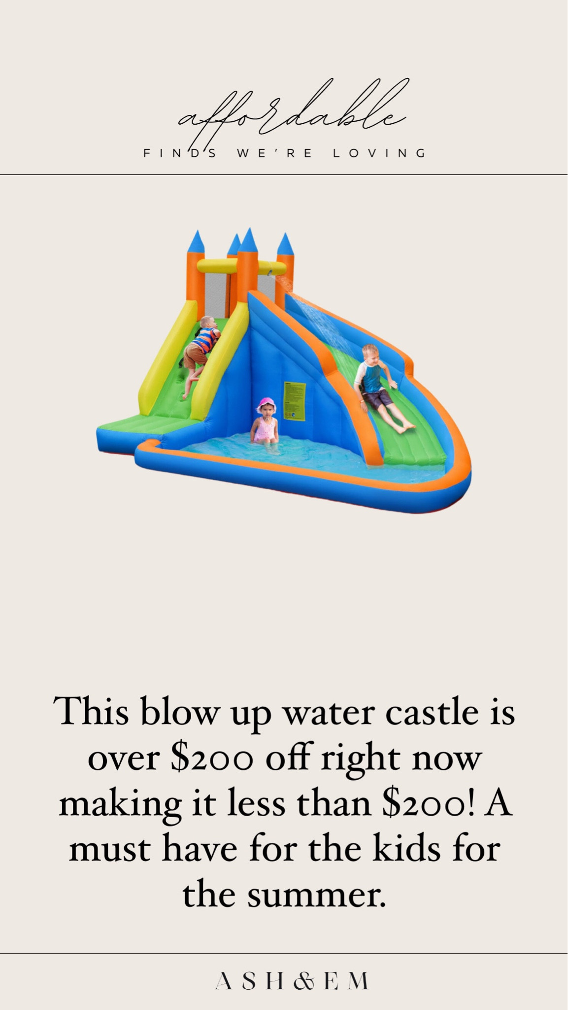 Blow up water castle for $200 off right noww

#LTKSaleAlert #LTKSwim #LTKKids