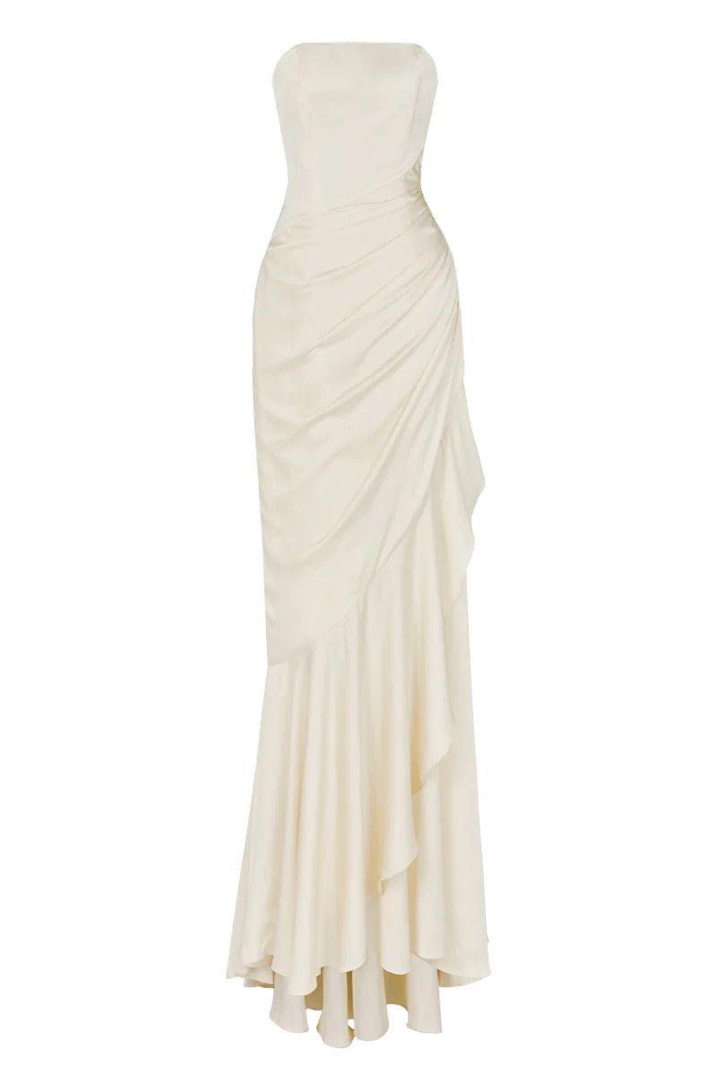 CORSET DRAPED DRESS IN BEIGE | Stolen Stores | CULT MIA | CULT MIA UK LTD