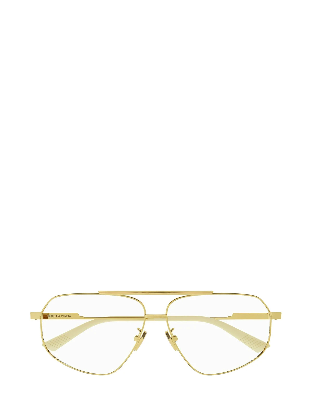 Bottega Veneta Eyewear Aviator Frame Glasses | Cettire Global