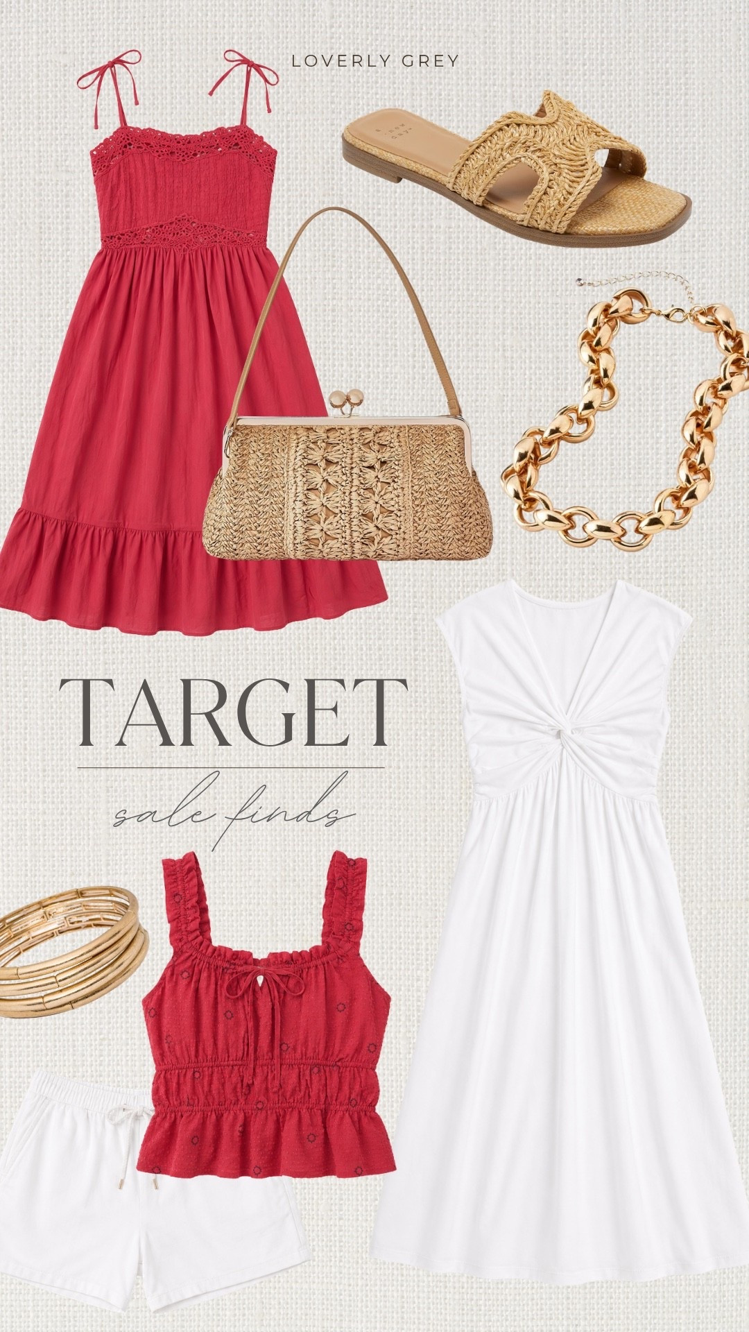 So many good Target sale finds right now and these pieces feel perfect for summer. I’m loving the mix of bright reds, crisp whites, and woven accessories that instantly make an outfit feel vacation ready. The white dress is definitely one of those easy throw-on pieces that will never go out of style!

#LTKdayinmylife #LTKgrwm #LTKootd