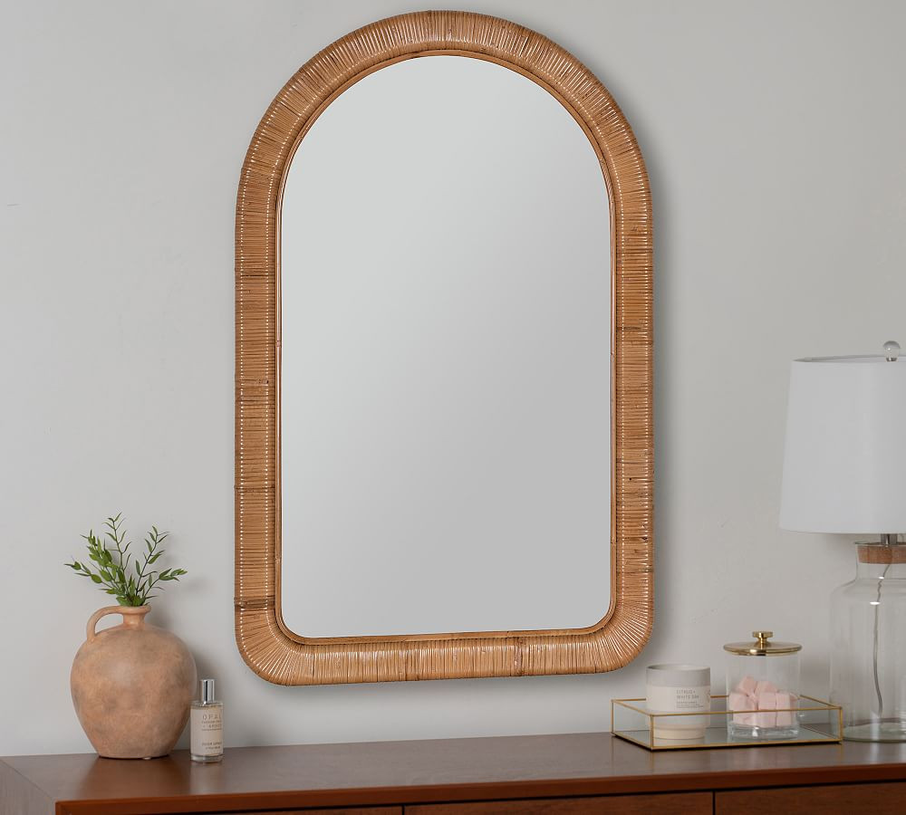 Brooke Rattan Arch Wall Mirror | Pottery Barn (US)