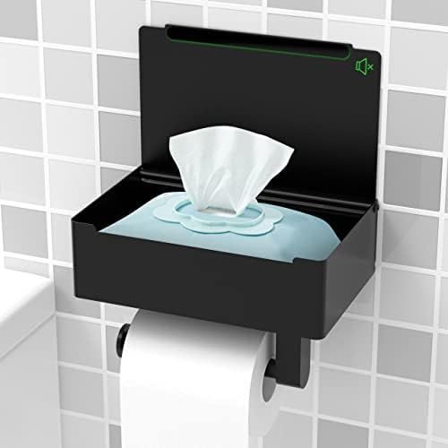 Toilet Paper Holder with Shelf and Storage, LOREINTA Large Bathroom Toilet Paper Holder, Flushabl... | Amazon (US)