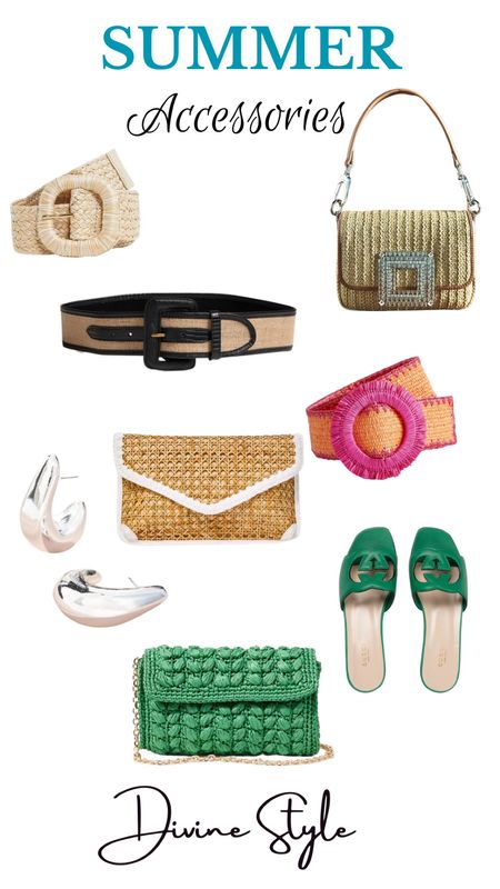 Accessorize your look with these summer belts, handbags, jewelry and sandals.

#LTKunder50 #LTKstyletip #LTKunder100