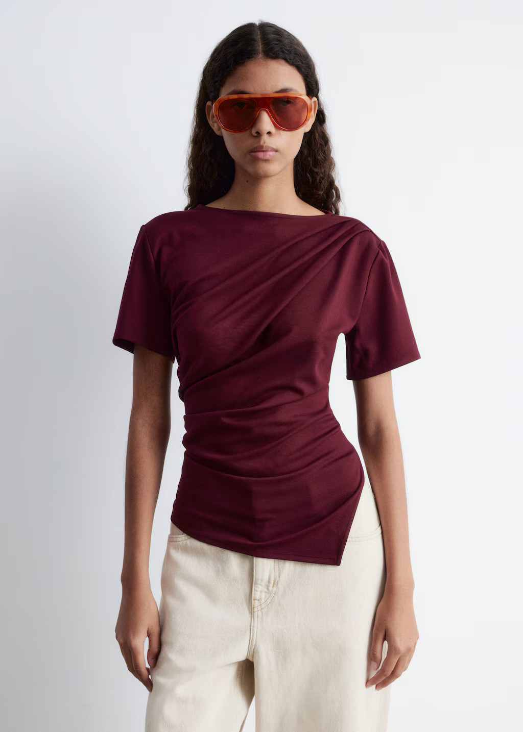 Draped Asymmetric T-shirt | & Other Stories UK