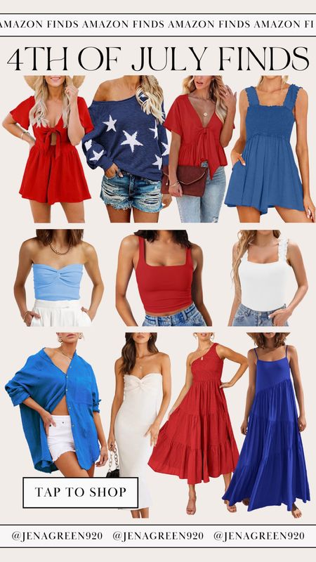 Amazon Fashion | Fourth of July Finds | 4th of July Finds | Fourth of July Fashion | Red White and Blue 

#LTKSeasonal #LTKunder50 #LTKstyletip