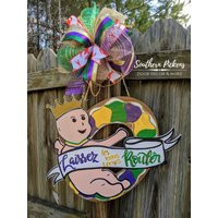 King Cake Baby Mardi Gras Laissez Les Bons Temps Roller Door Hanger | Etsy (US)