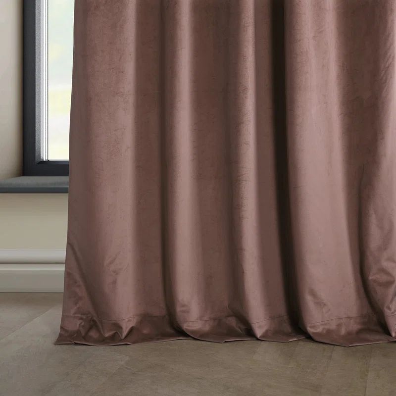 Heritage Red Barrel Plush Velvet Room Darkening Thermal Single Curtain Panel | Wayfair North America