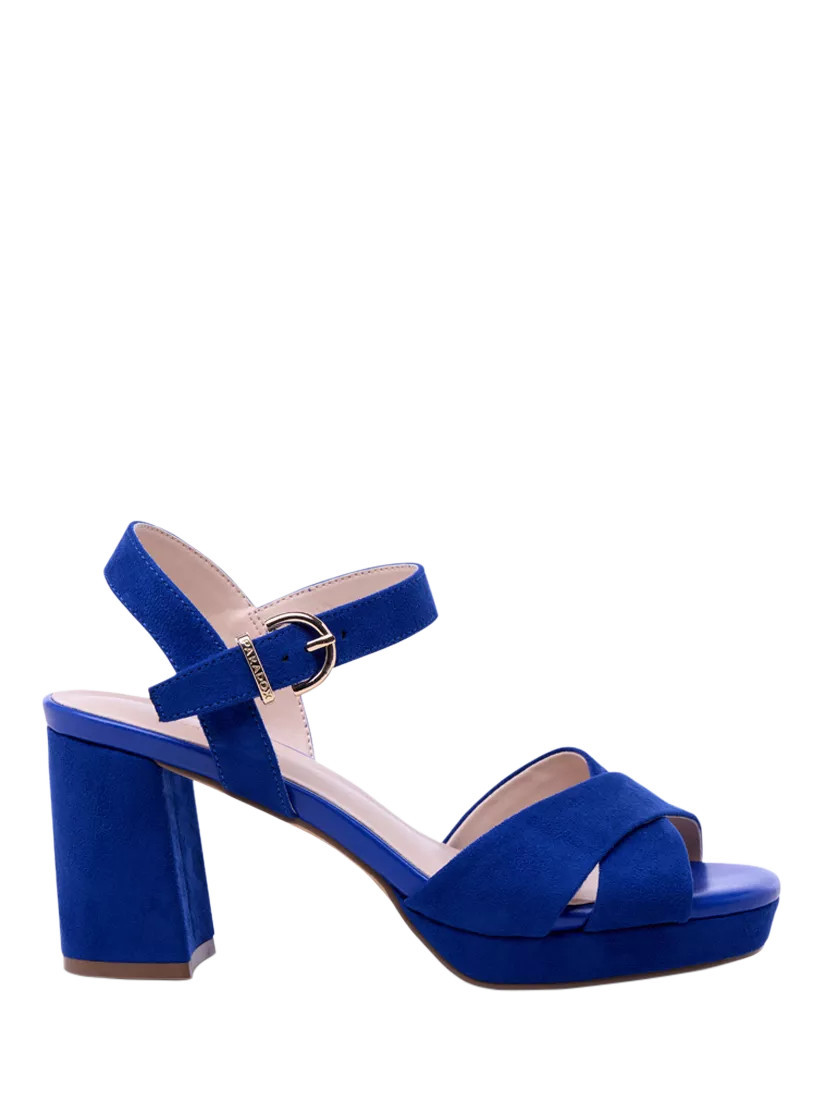 Paradox London Leya Block Heel Platform Sandals, Royal Blue | John Lewis (UK)