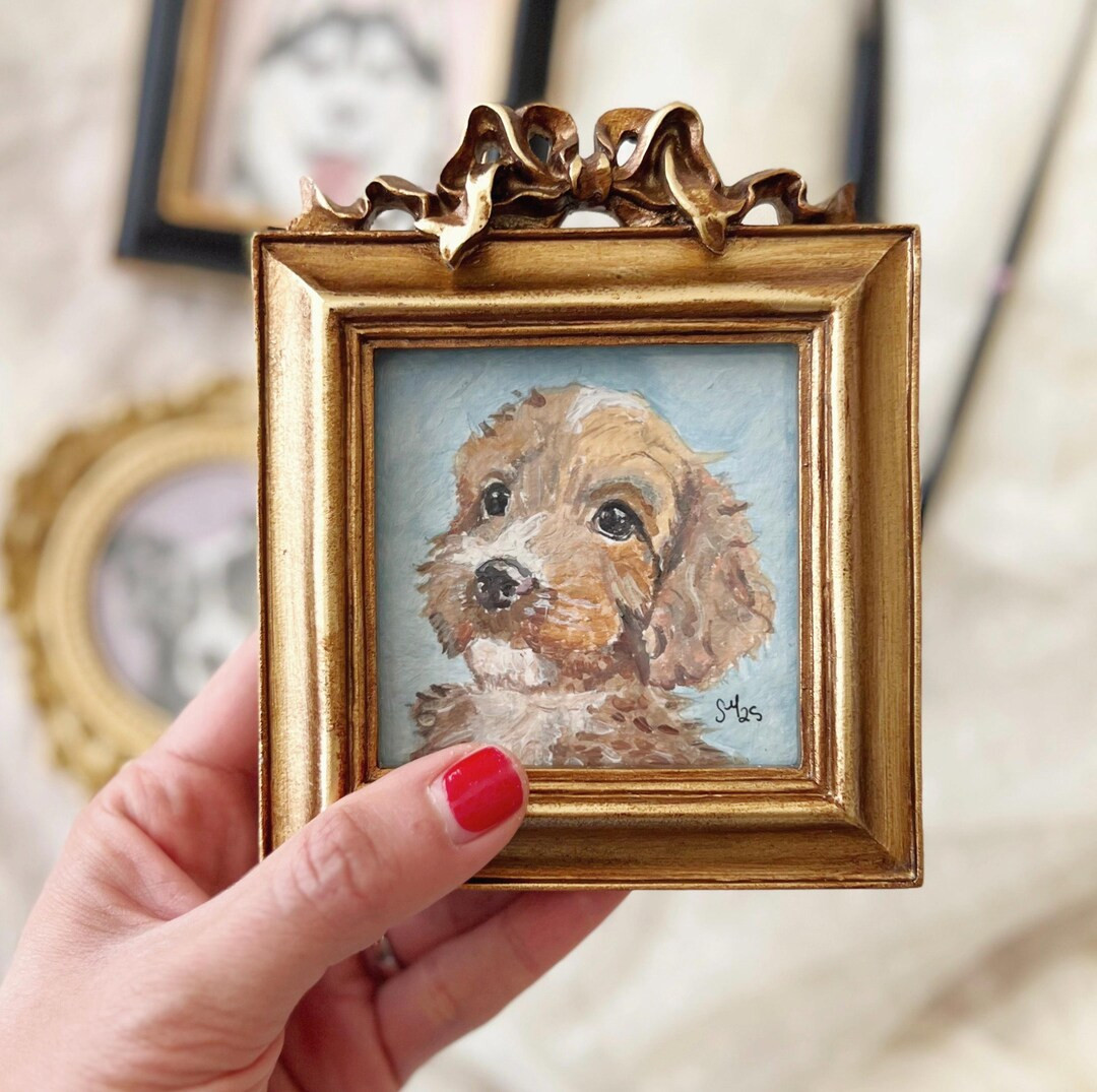 Custom Pet Portraits Mini Custom Pet Portrait Painting Custom Dog Portrait Painting Pet Memorial ... | Etsy (US)
