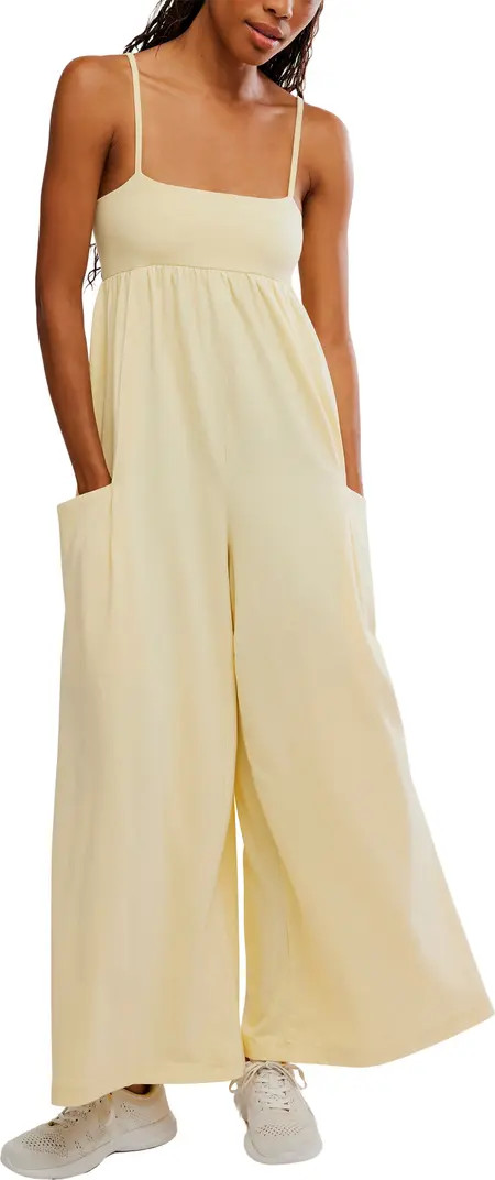 Free People FP Movement Hot Shot Strappy Stretch Cotton Jumpsuit | Nordstrom | Nordstrom