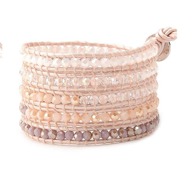 Shades of Peach Crystals on Blush | Victoria Emerson