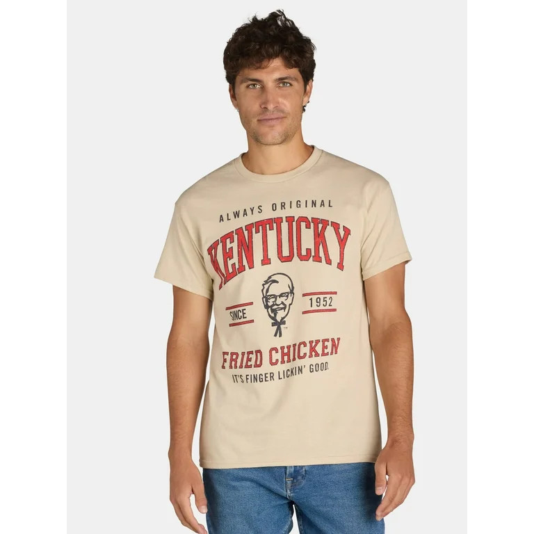 KFC Logo Collegiate Men's Graphic Tee with Short Sleeves, Sizes S-3XL - Walmart.com | Walmart (US)