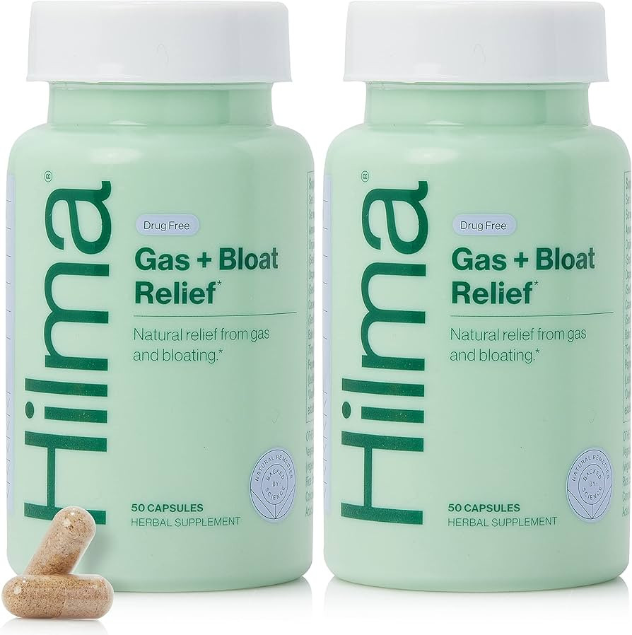 Hilma Natural Gas & Bloating Relief - with Lemon Balm, Fennel & Peppermint Leaf - Doctor Formulat... | Amazon (US)