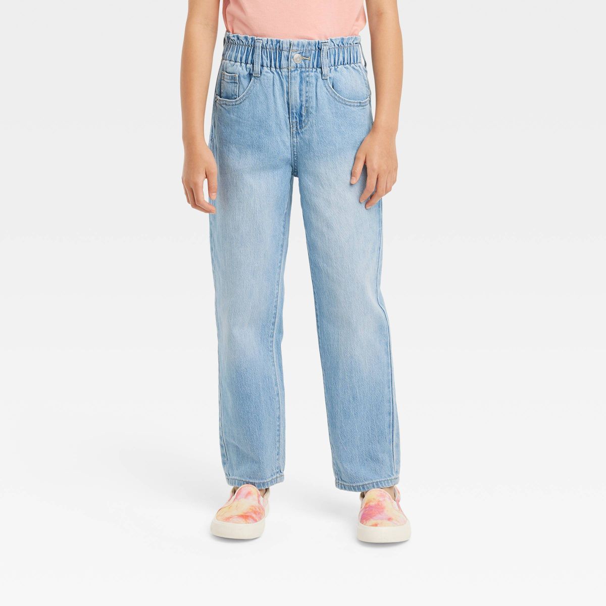 Girls' Relaxed Paperbag High-Rise Waist Jeans - Cat & Jack™ | Target