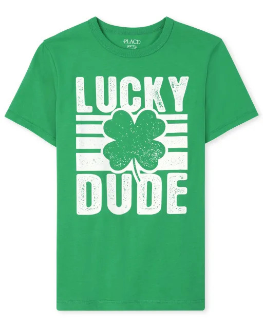 Boys St. Patrick's Day Lucky Dude Graphic Tee - ireland | The Children's Place