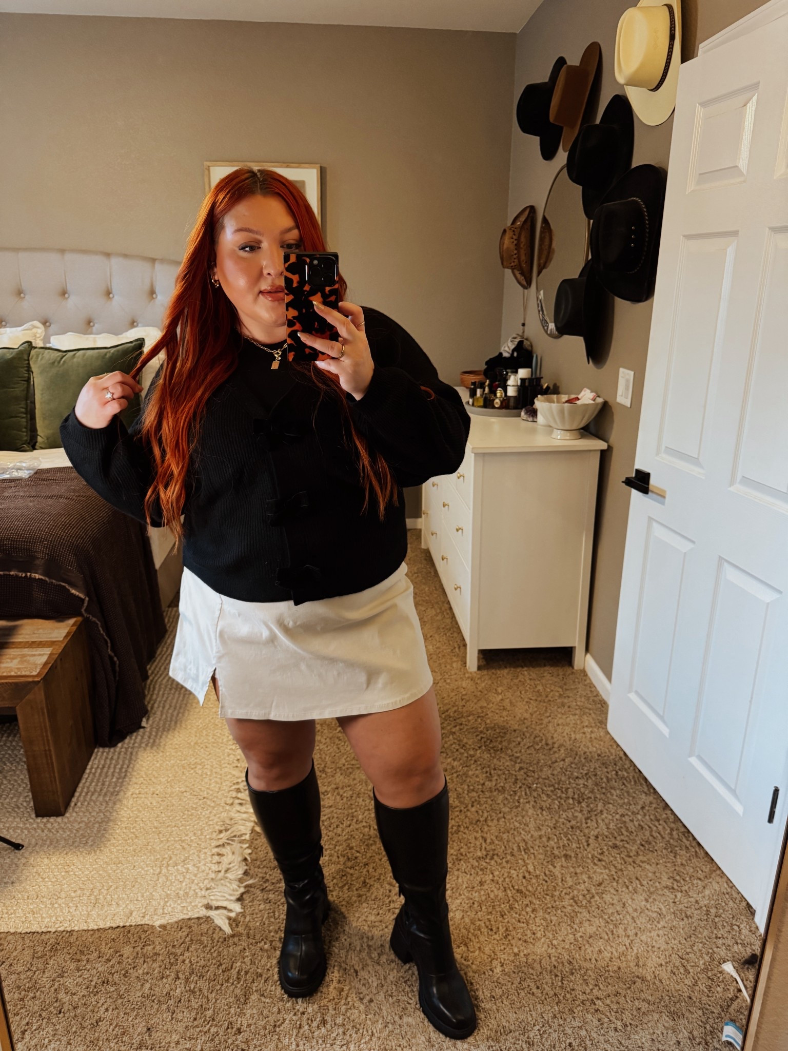 Wearing XXL in sweater + 16 in skirt!

#LTKootd #LTKPlusSize #LTKMidsize