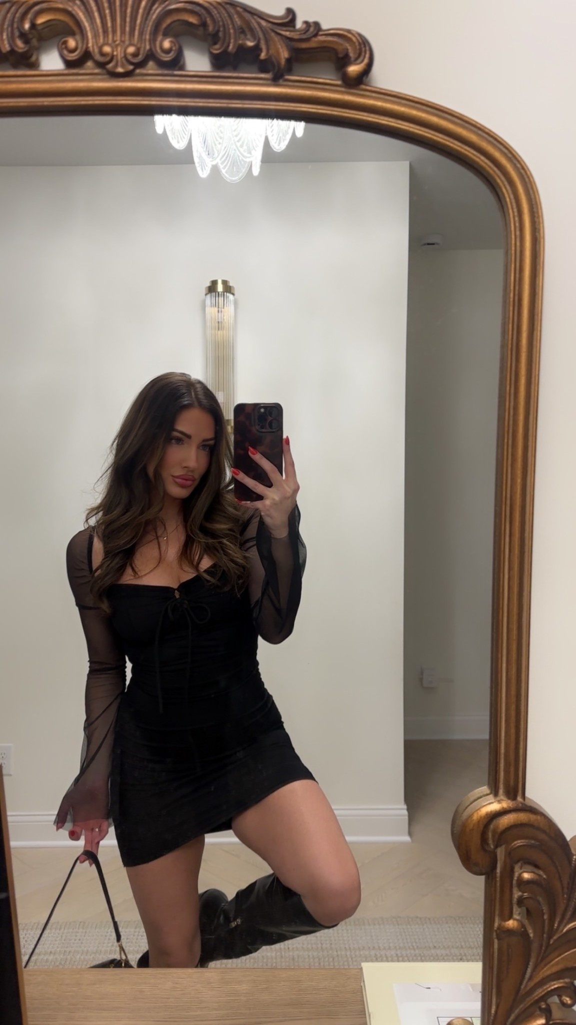 Go to nice night out fit—classic little black dress and tall black boots with a mini black bag. Wearing a small.

#LTKFindsUnder100 #LTKFindsUnder50