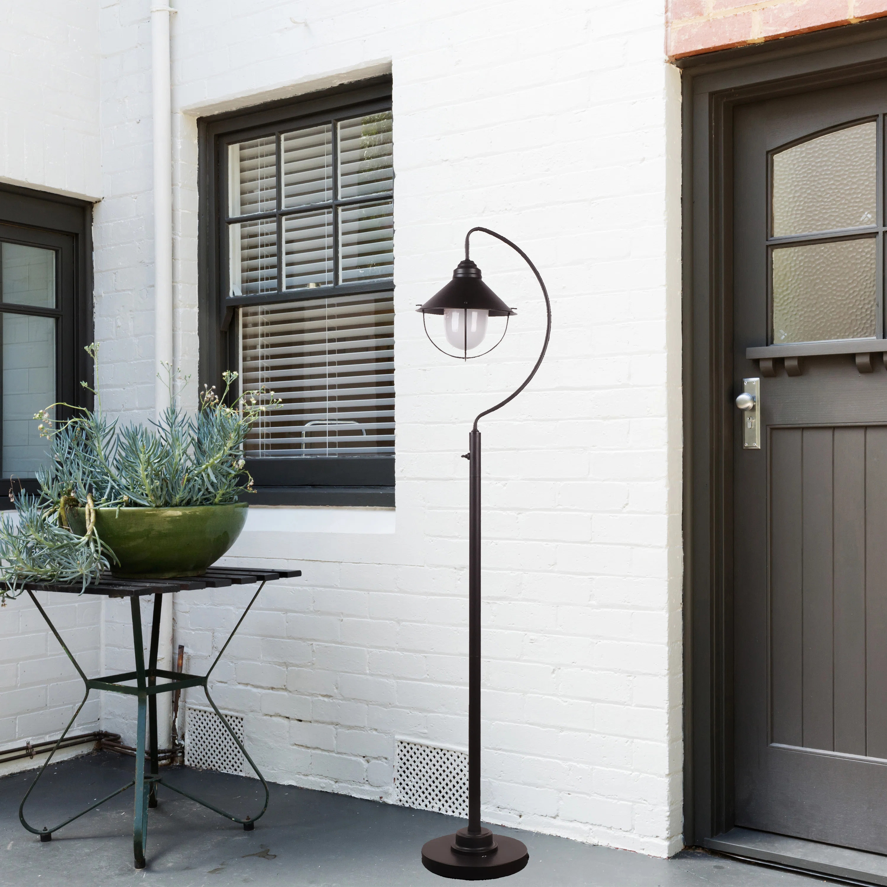 River of Goods 58.5"H Mollie Black Metal Outdoor Floor Lamp - River Of Goods & Reviews | Wayfair | Wayfair North America