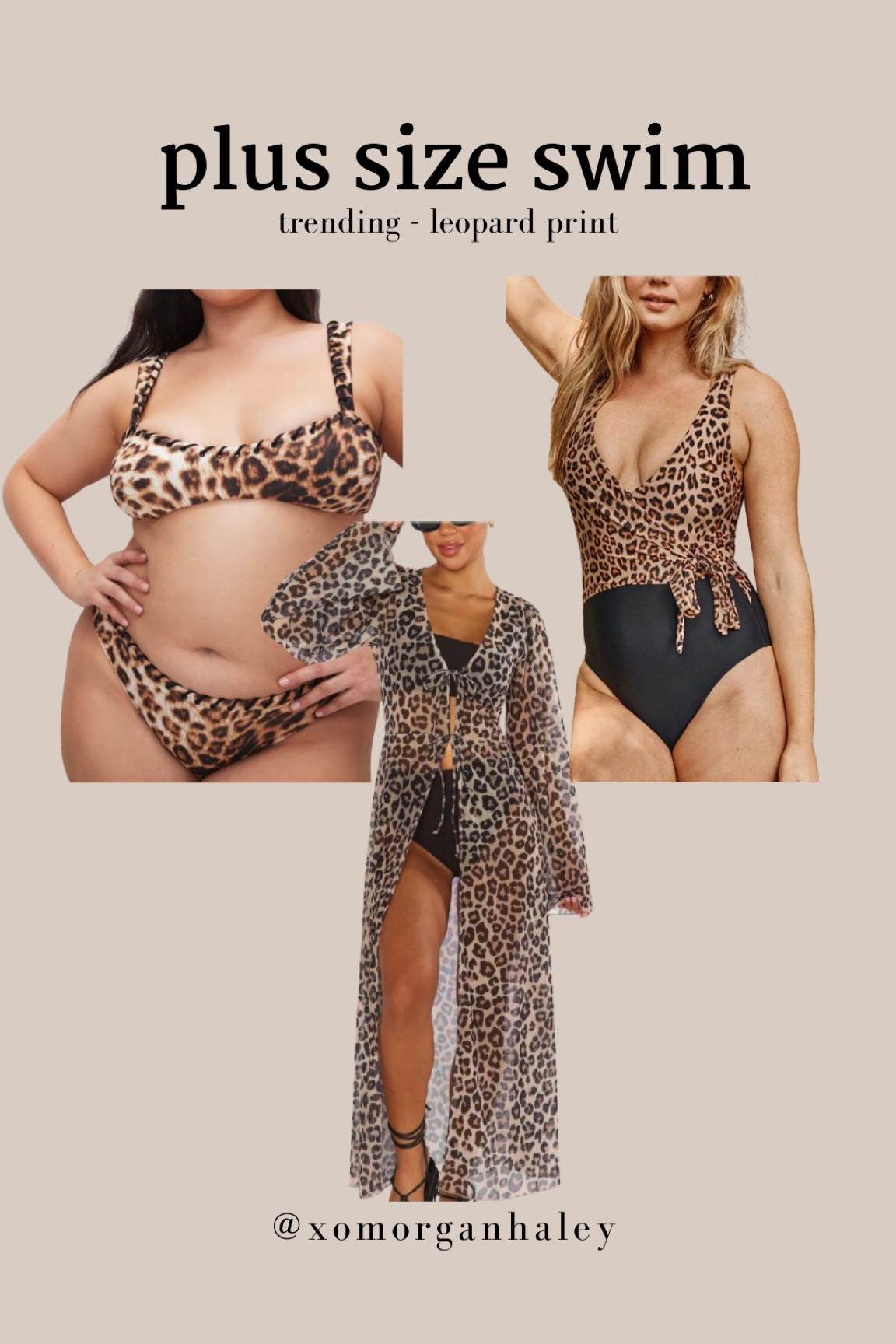 Plus size bikini, one piece and coverup in trending leopard print! 

#LTKswim #LTKplussize #LTKstyletip