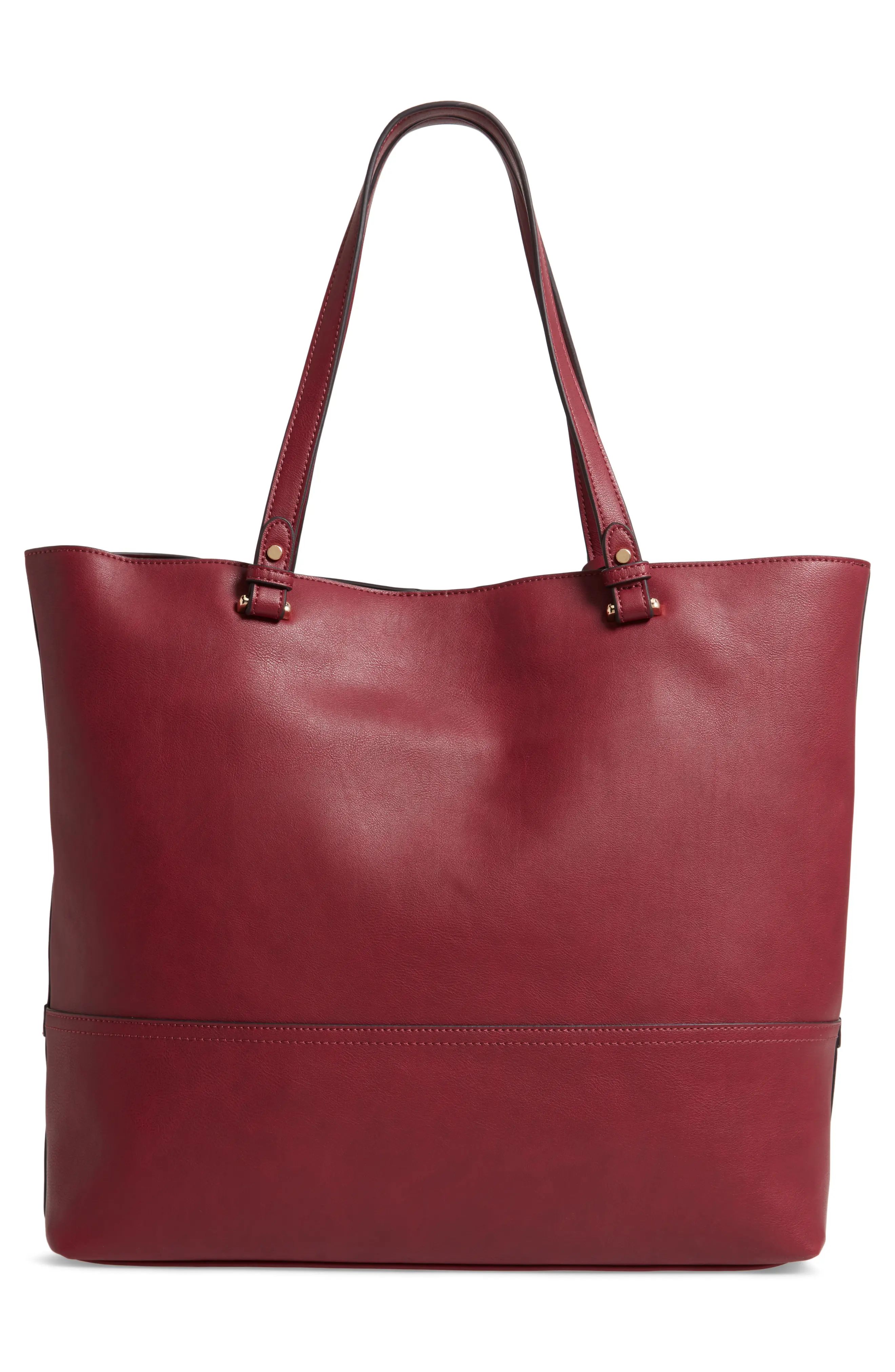 Oversize Faux Leather Tote | Nordstrom