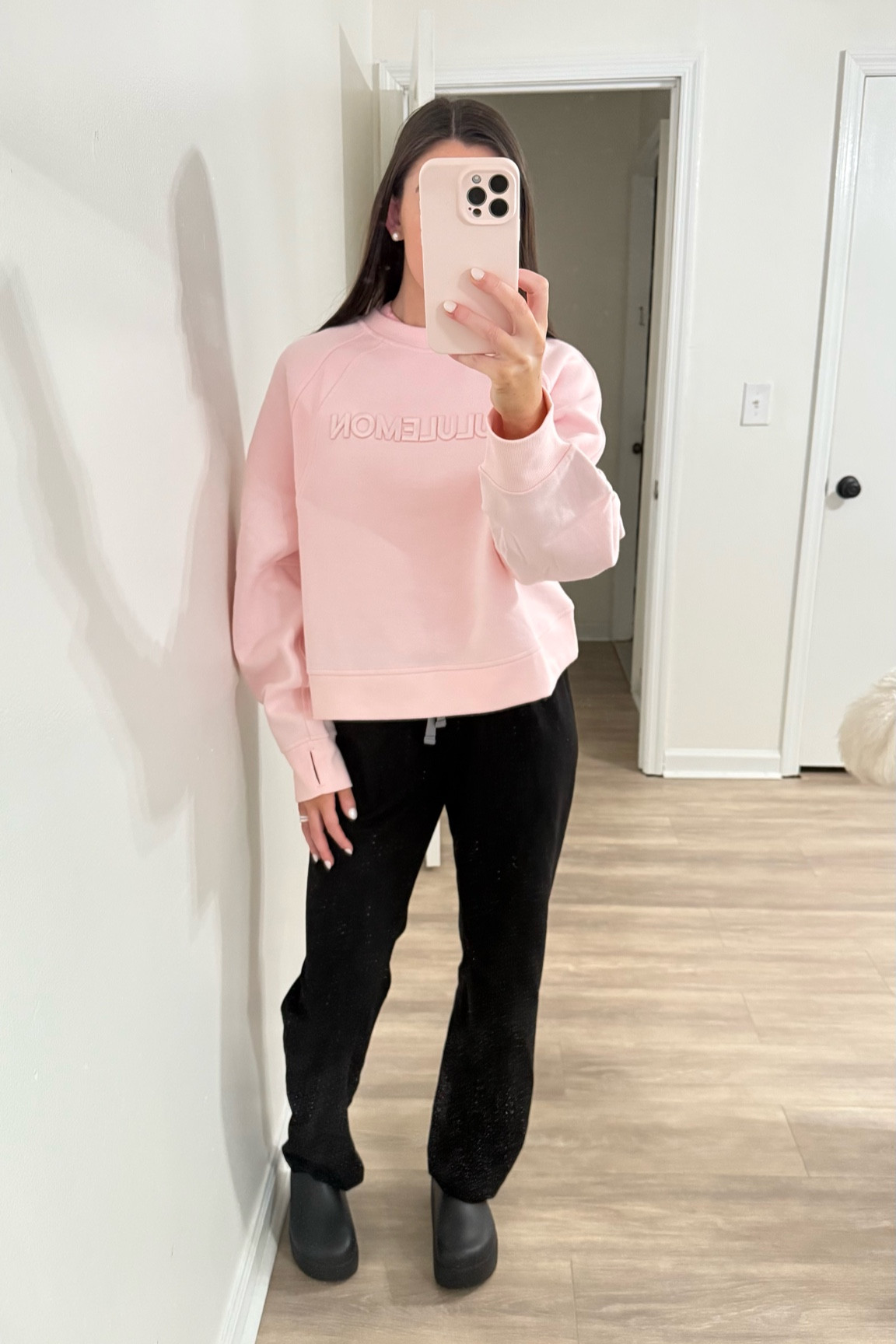 todays work outfit, LOVE this  sweatshirt!!!💞💓💗 #lululemon 

#LTKStyleTip #LTKSaleAlert