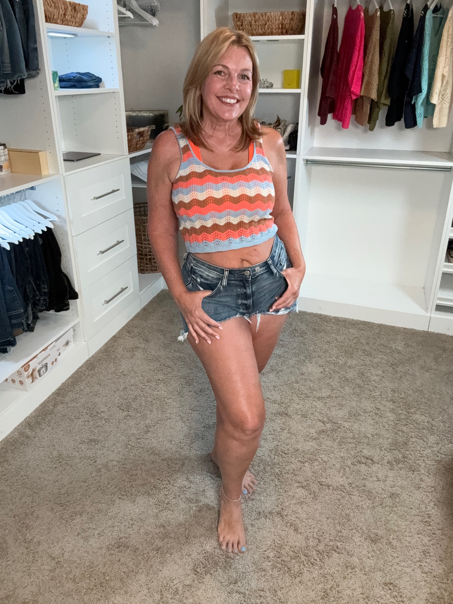 I picked this tank top up to go to the beach.  It was perfection and I’m happy that it fit me a little bit longer than the way it looked in the photo. I do have a little bit of belly. It’s not too much for me. 

#LTKFindsUnder50 #LTKMidsize #LTKOver40