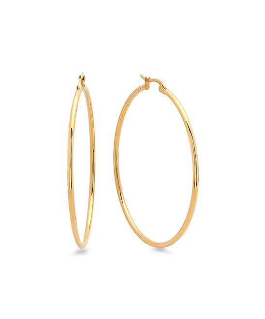 HMY Jewelry Women's Earrings Gold - Gold Hoop Earrings | Zulily