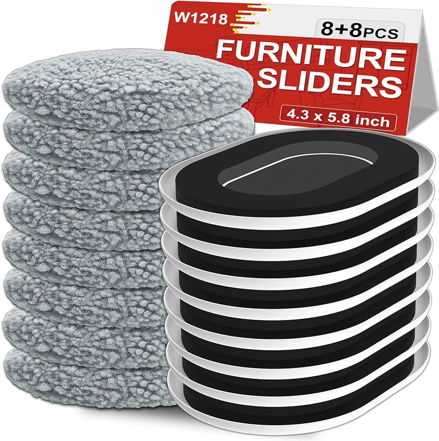 New Upgrade Furniture Movers Sliders, 8+8 Pack 5.8 * 4.3" Multi-Surface Furniture Sliders with Gr... | Amazon (US)