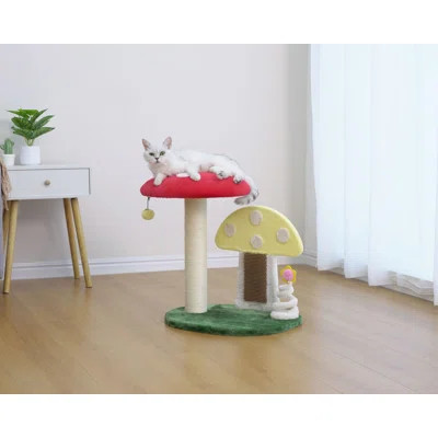 Petpals Apartment-sized Magical Mushroom Cat Perch - 20"h, 2 Level, Medium, Moultrie | Wayfair North America