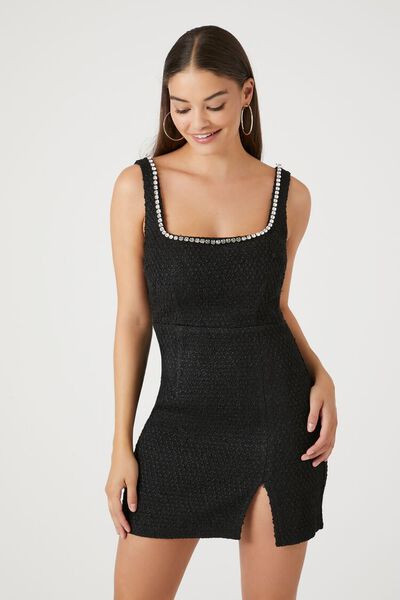 Faux Gem Tweed Mini Dress | Forever 21 (US)
