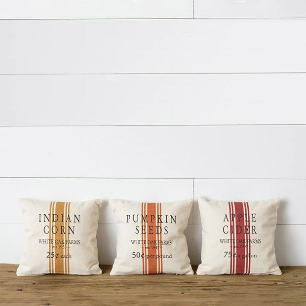 White Oak Farms Grain Sack Pillow Set of 3 | Antique Farm House