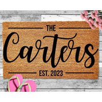 Personalized Welcome Mat, Custom Doormat, Family Name Last Door Wedding Gift, Newlywed Housewarming Gift First Home | Etsy (US)