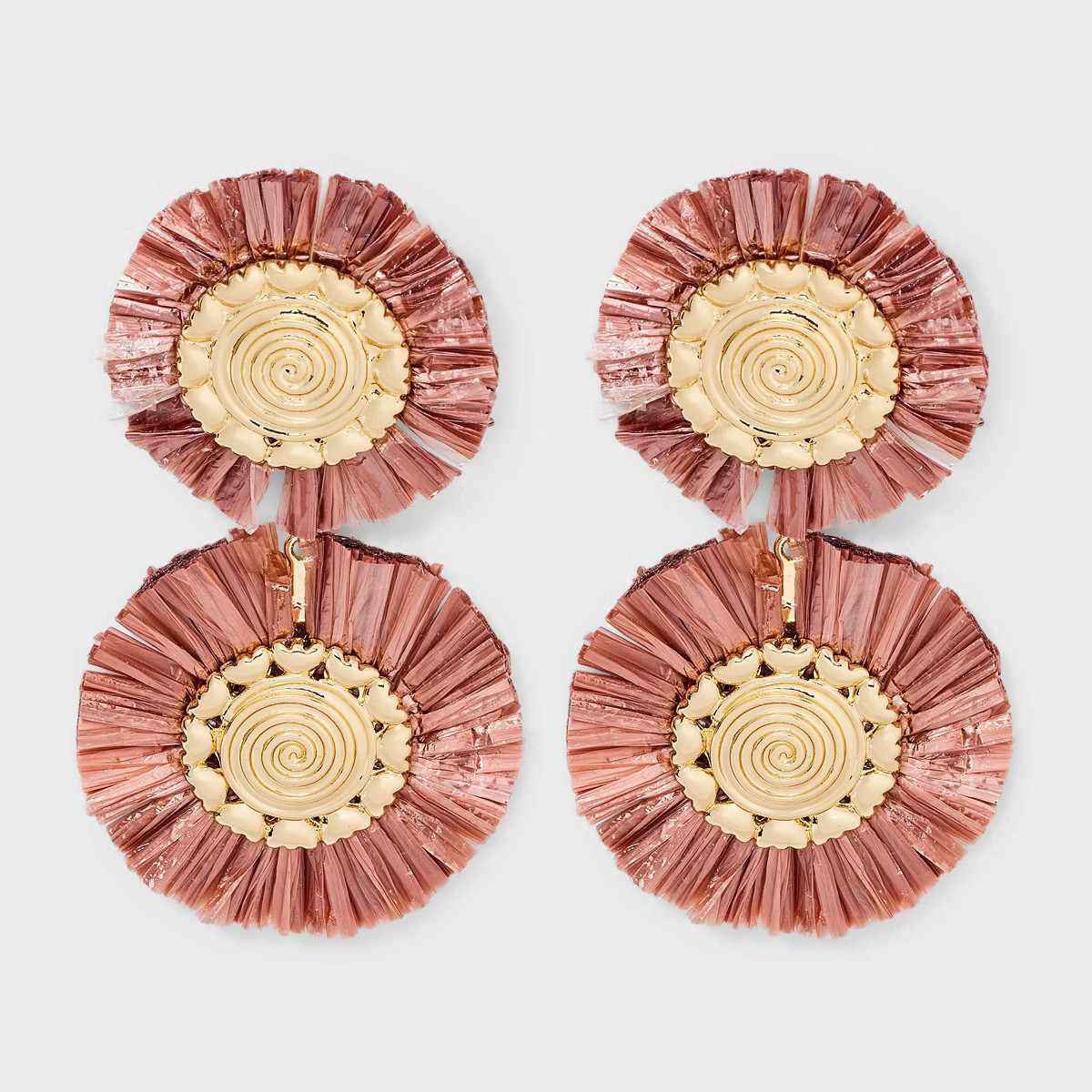 SUGARFIX by BaubleBar Threaded Drop Statement Earrings - Gold/Brown | Target