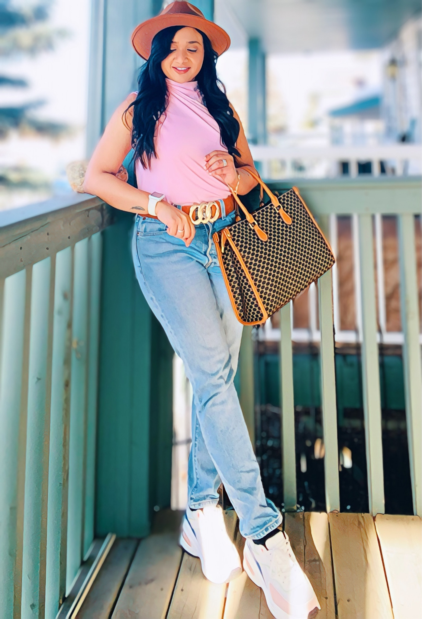 A chic spring look
Pink sleeveless top, Levi’s denim jeans, tote bag, white sneakers, fedora hat, stretchable belt

#LTKtravel #LTKstyletip #LTKSeasonal
