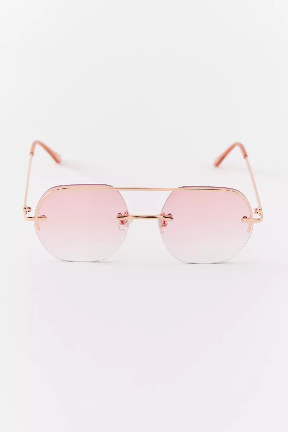 Lovely Day Rimless Aviator Sunglasses | Urban Outfitters (US and RoW)