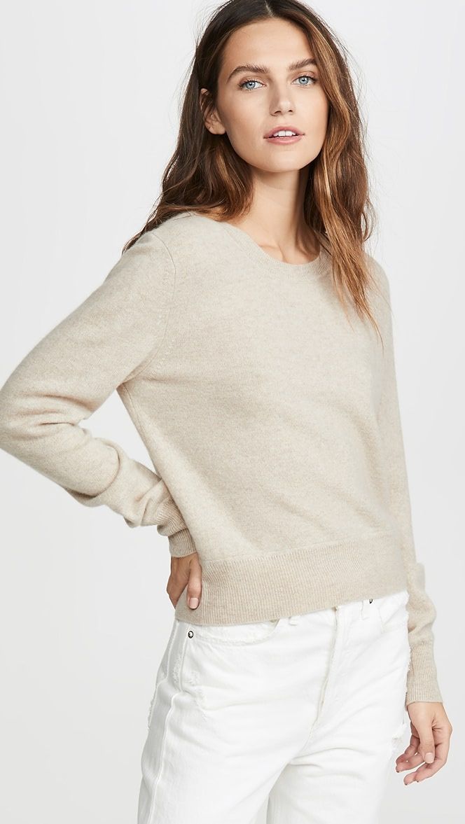 Cropped Crew Cashmere Sweater | Shopbop