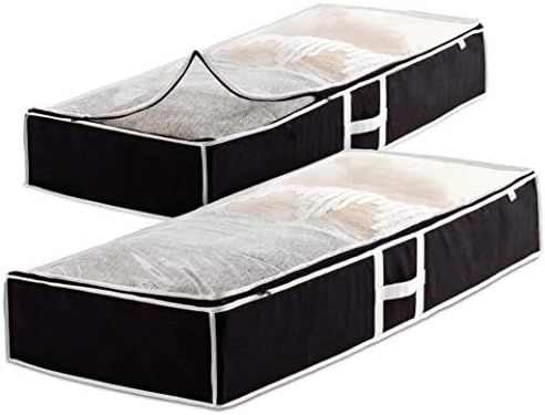 Underbed Storage Bag Organizer (2 Pack) Large Capacity Storage Box with Reinforced Strap Handles,... | Amazon (US)