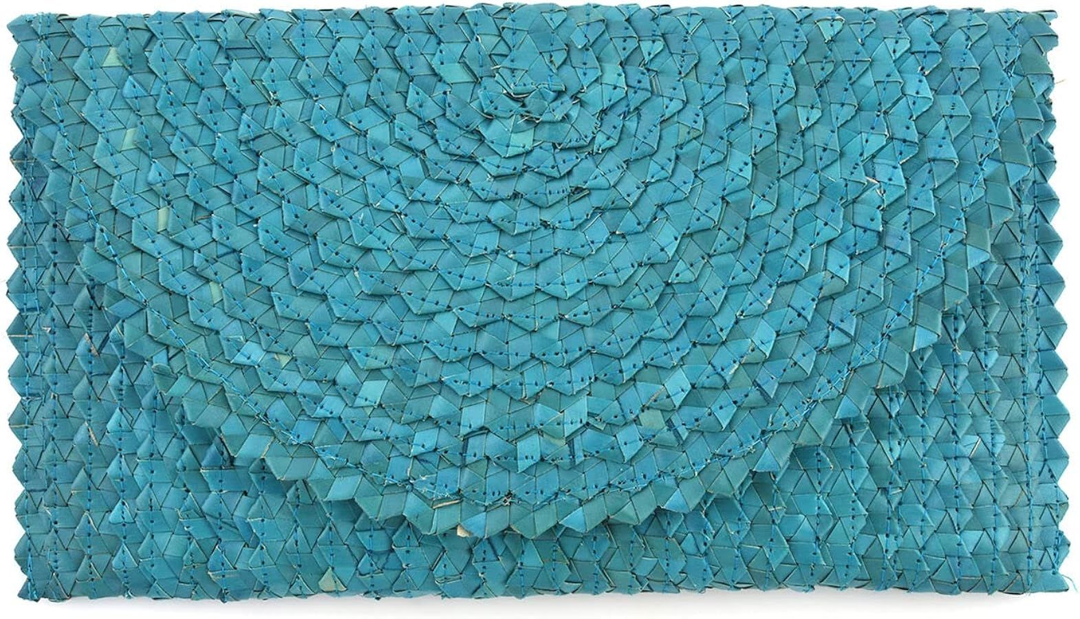Bali Collection Plam Leaf Sisik Pattern Woven Clutch Handbags Durable Ecofriendly Lightweight Mul... | Amazon (UK)