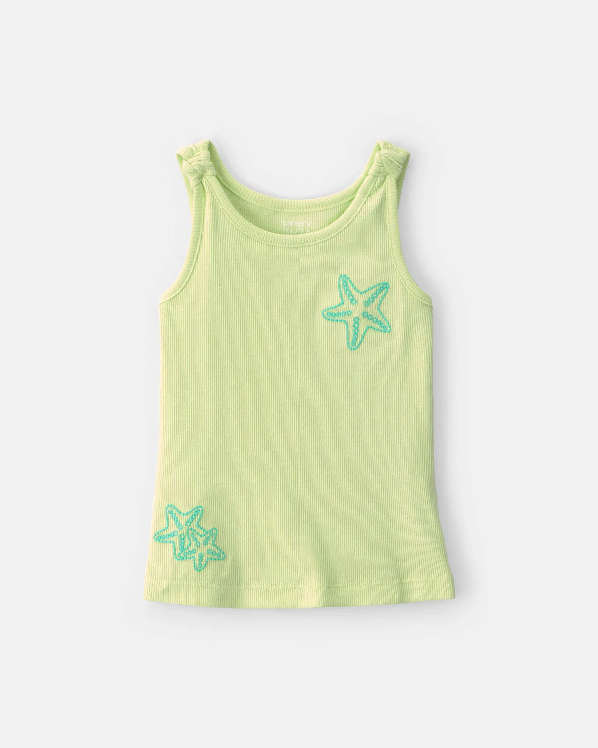 Toddler Girl Starfish Embroidered Tank Top - Green | Carter's | Carter's Inc